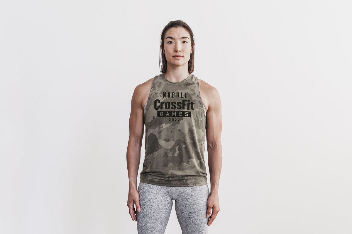 Nobull Crossfit Games® 2022 High-Neck Women\'s Tank Tops Camo | Australia (PG7360)